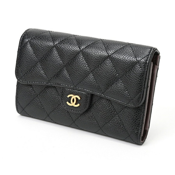 CHANEL Black Caviar Leather Wallet - Picture 1 of 9